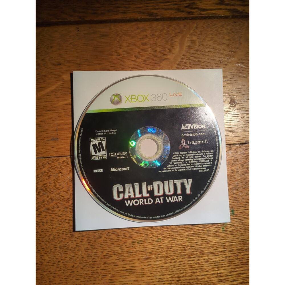 Call of Duty World at War Microsoft Xbox 360 (Xbox360) - Loose Disc Only